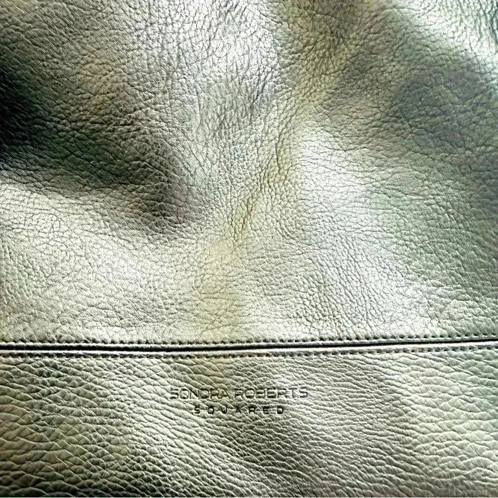 NWOT Sondra Roberts Leather Squared Hobo Bag With Tassel